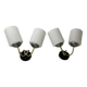 Pair of vintage double wall lights from the 1950s in opaline.