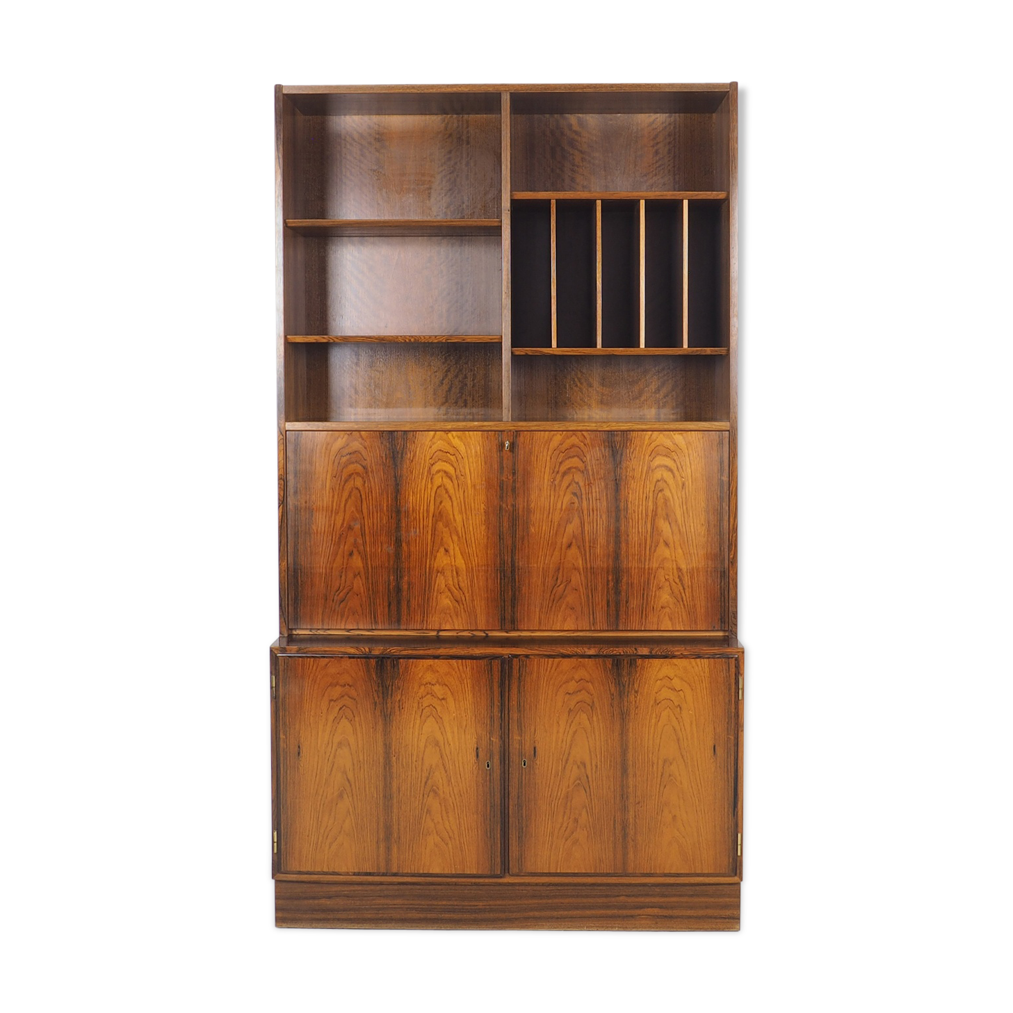 Rosewood bookcase with writing desk by Carlo Jensen for Hundevad, 60