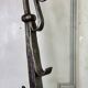 Pair of wrought iron candlesticks, 18th century