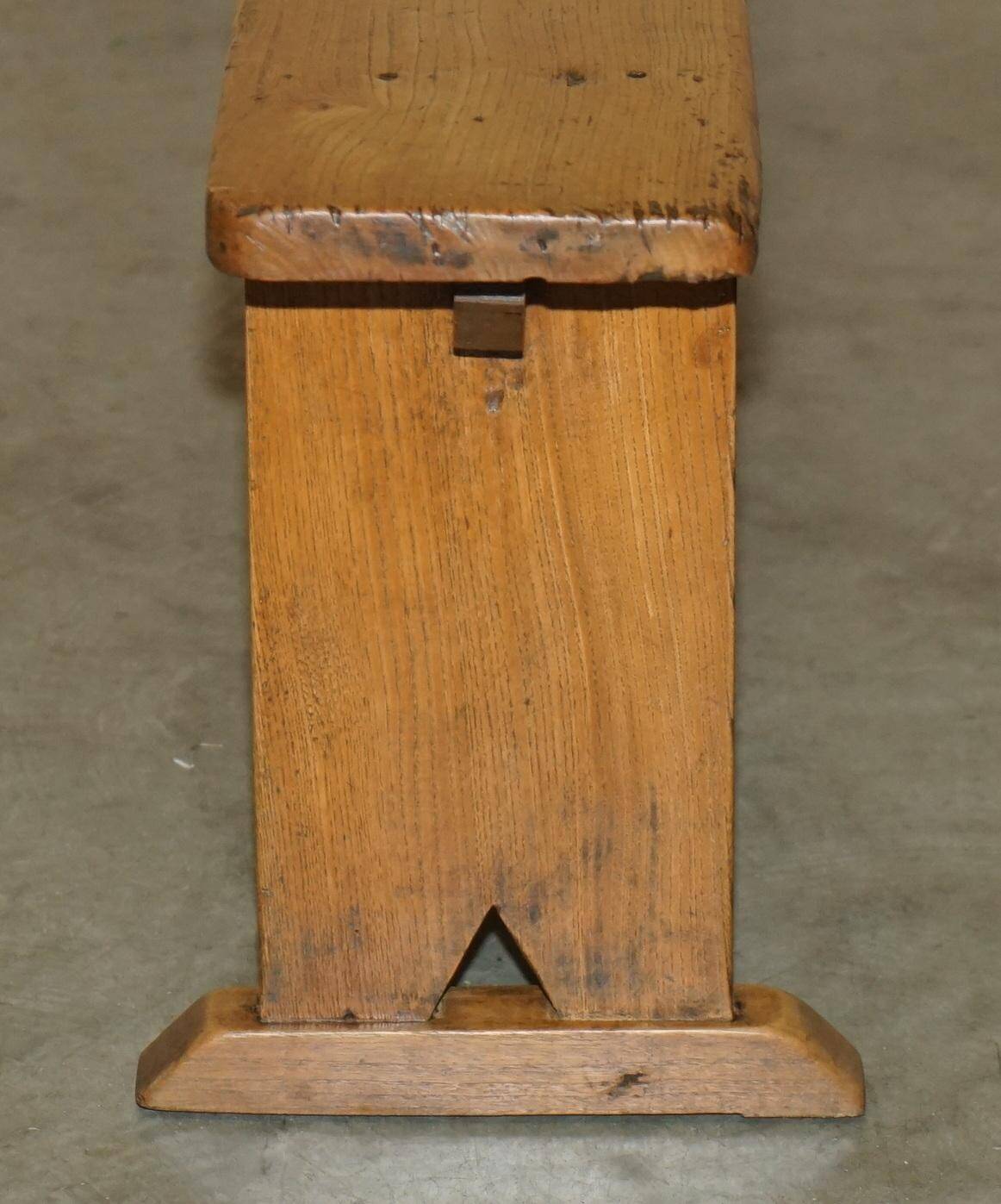 Paire de bancs victorienne en chêne