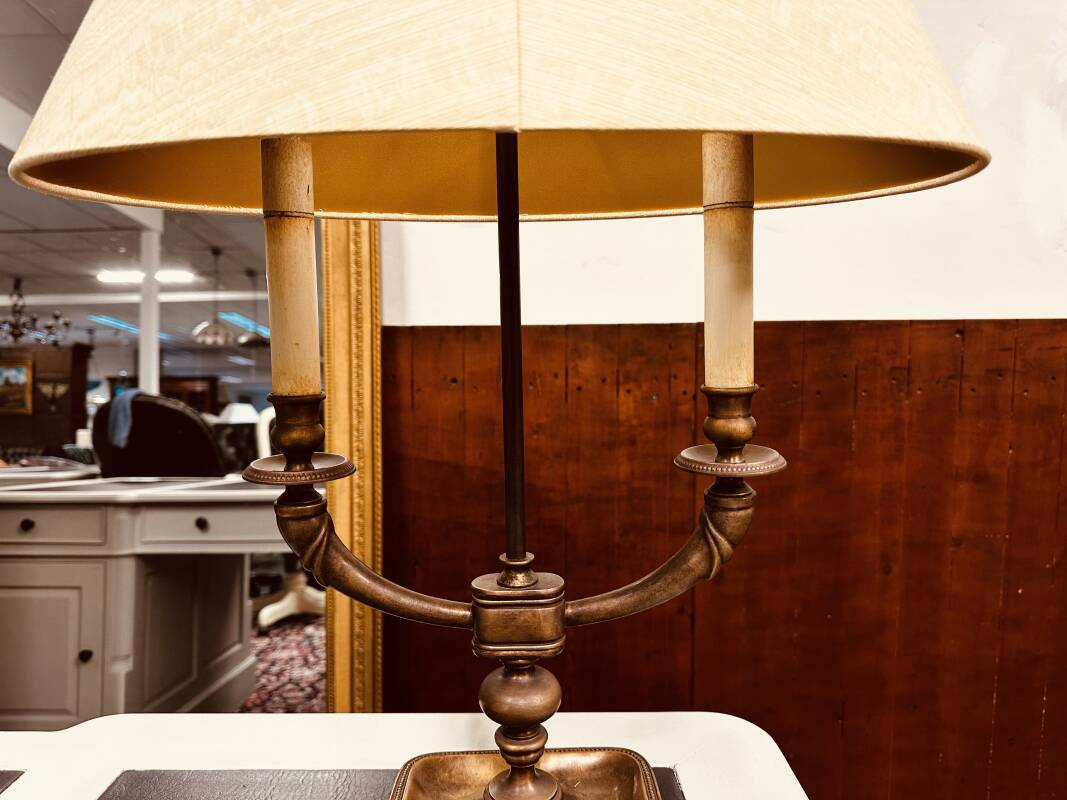 Antique French Bouillotte table lamp