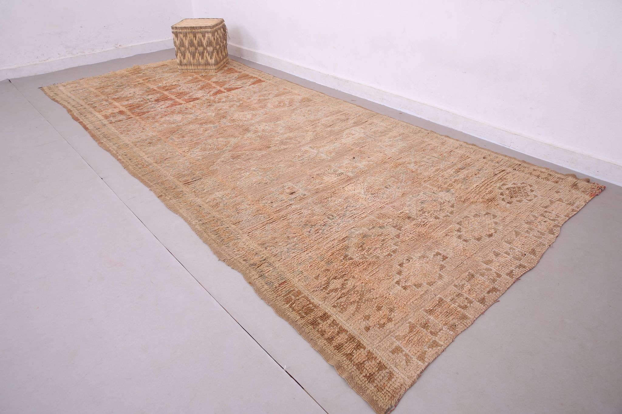 Peach Vintage Moroccan Rug 164 x 376 cm - Berber Wool Rug - Handmade Rug