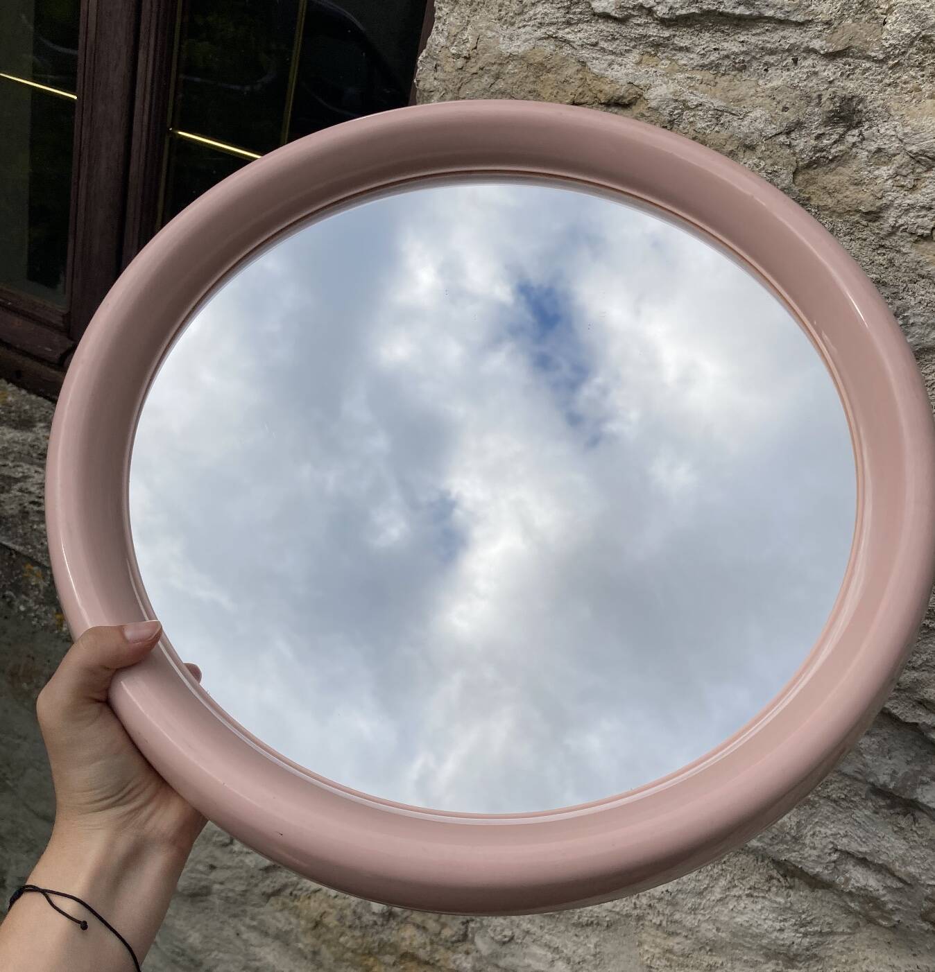 Vintage pink mirror