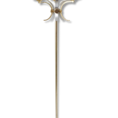 Light steel and glass design 1970 vintage 70's funky retro pop space age seventies floor lamp