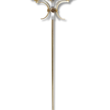 Light steel and glass design 1970 vintage 70's funky retro pop space age seventies floor lamp