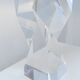 Sculptural table lamp in clear solid lucite - Circa 1980