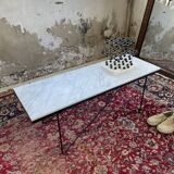 50s coffee table in metal and marble
