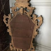 Miroir en bois sculpté doré d'époque régence 60x97cm