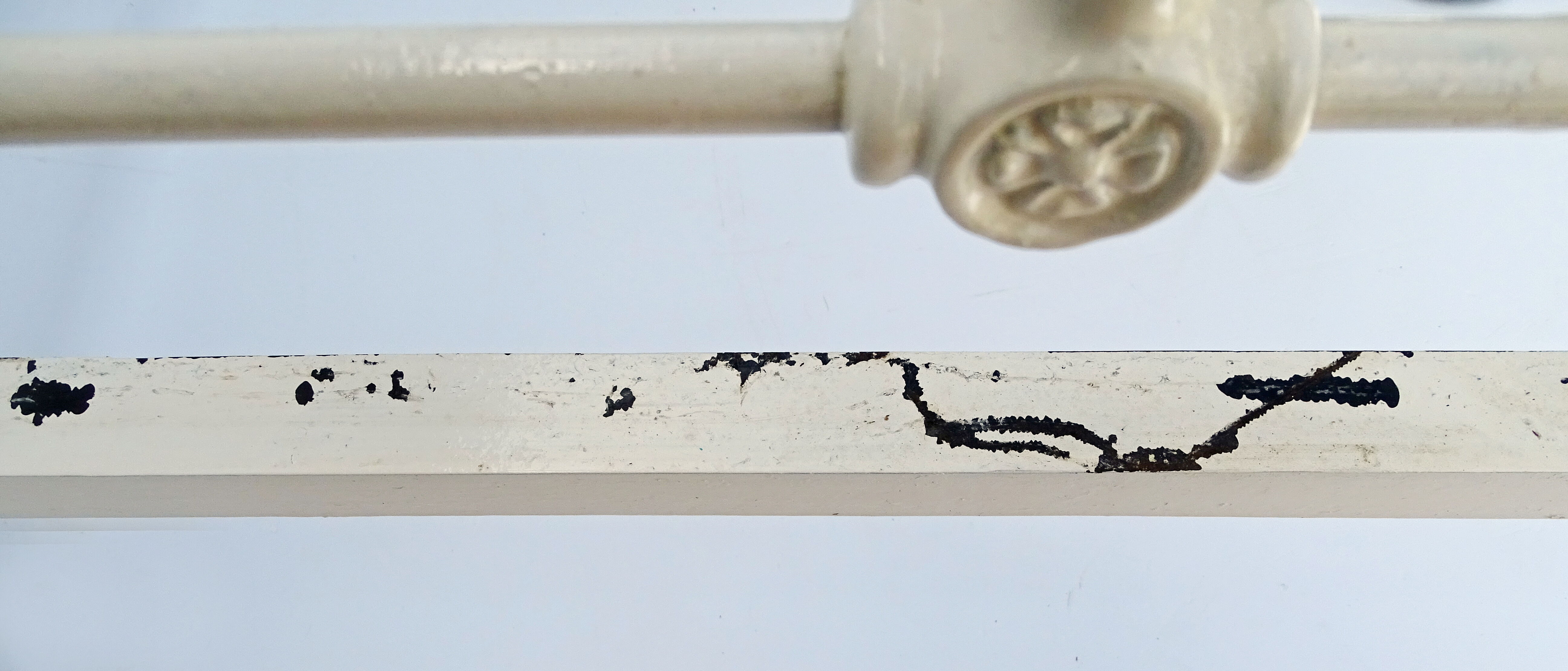 Old wrought iron bed