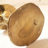 Pair of massive bronze brutalist candlesticks 1980