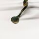 Sculptural bronze candlestick with a patina in the style of Giacometti, 1990.