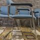 Set of 4 drabert armchairs with chrome legs, 1980