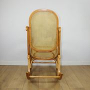 Rocking chair on runners, light beech wood, 1970s - very good condition