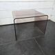 Smoked plexiglass side table from the 70s