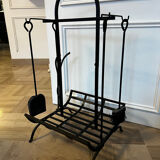 Dessert/Fireplace servant with log storage