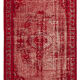 Tapis noué à la main vintage turc des années 1970 177 cm x 268 cm tapis rouge