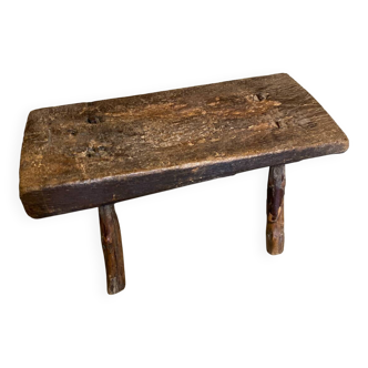 Vernacular Treatise Bank Ancient Brutalist Raw Wood Oak Made In France