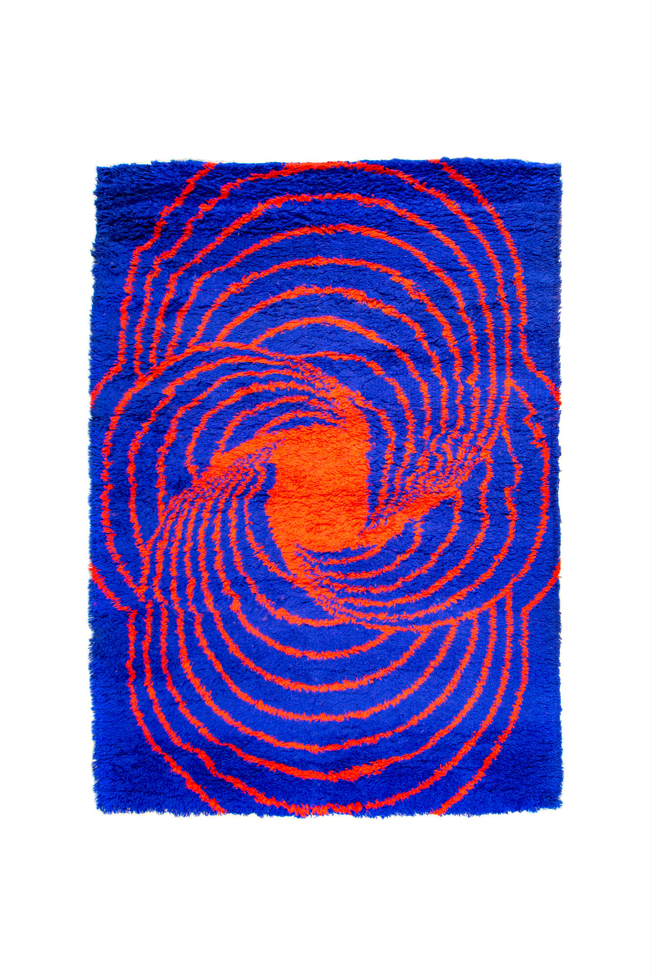 Tapis de laine psychédélique, Italie, années 1970