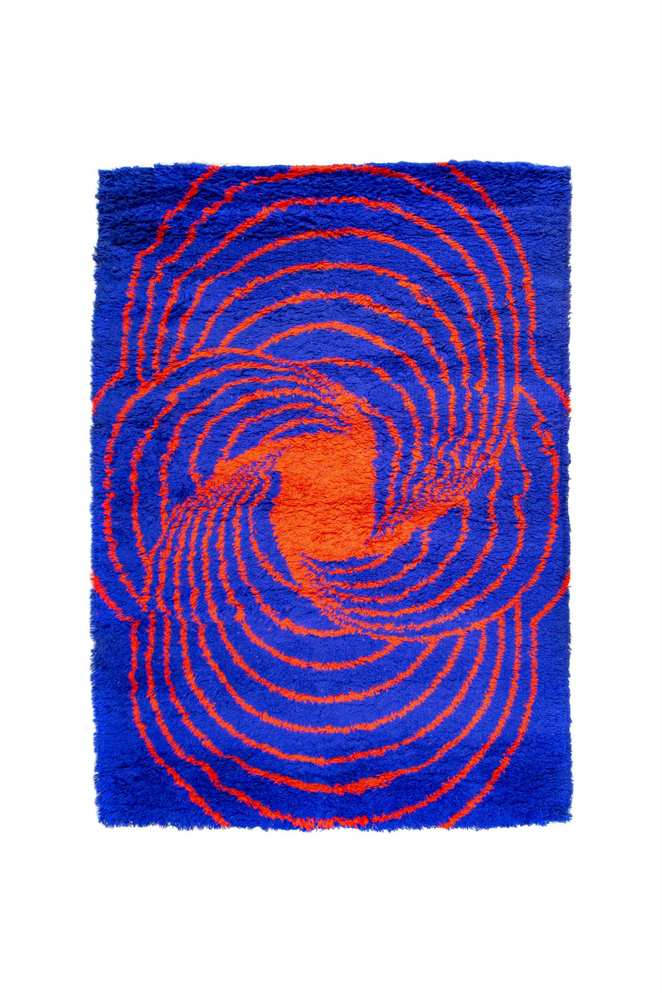 Psychedelic Wool Rug, Italy, 1970s