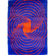Psychedelic Wool Rug, Italy, 1970s