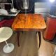 Rare walnut Spider table by Jindrich Halabala, 1950s.