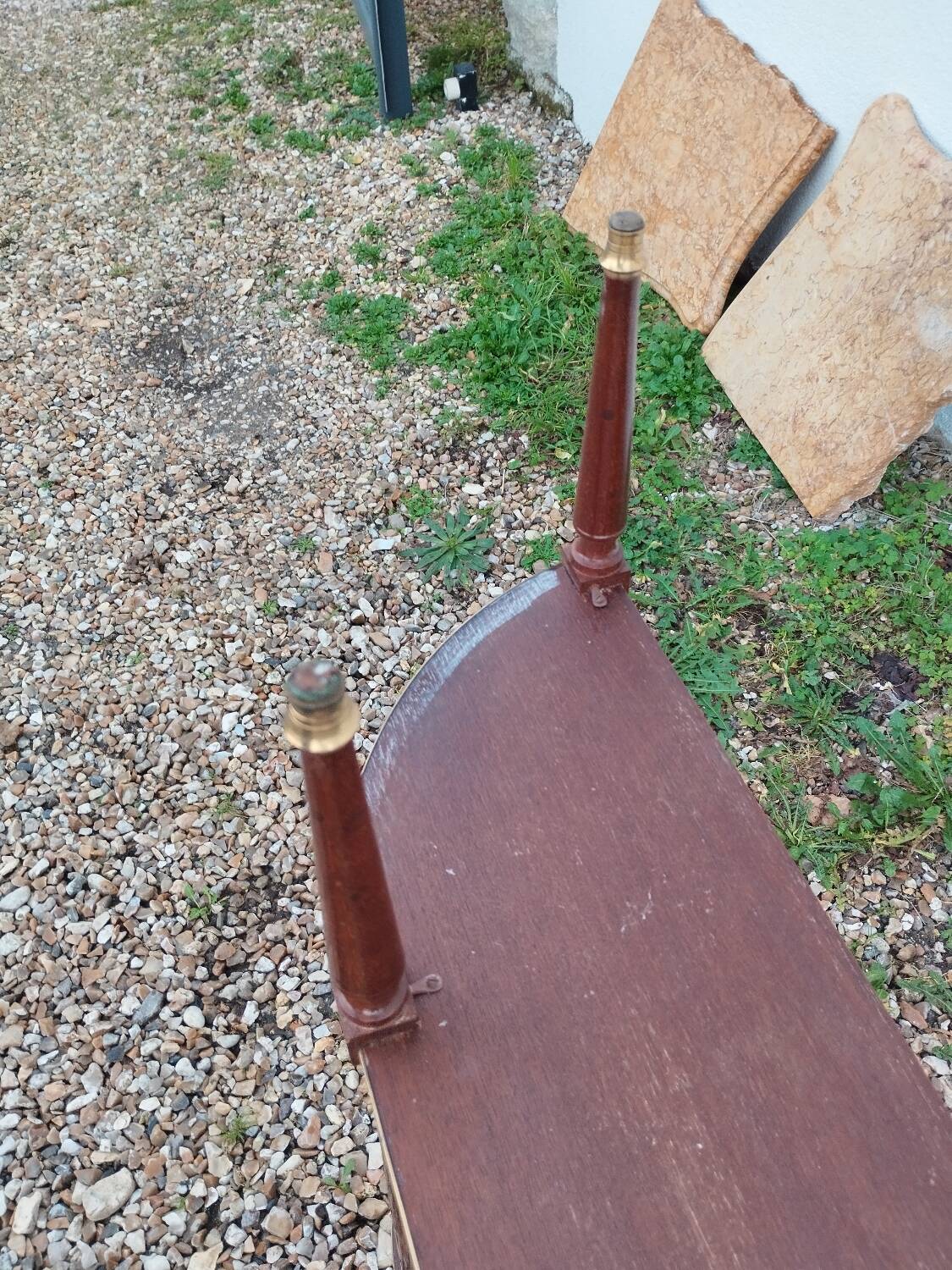 Console en bois style louis XVI