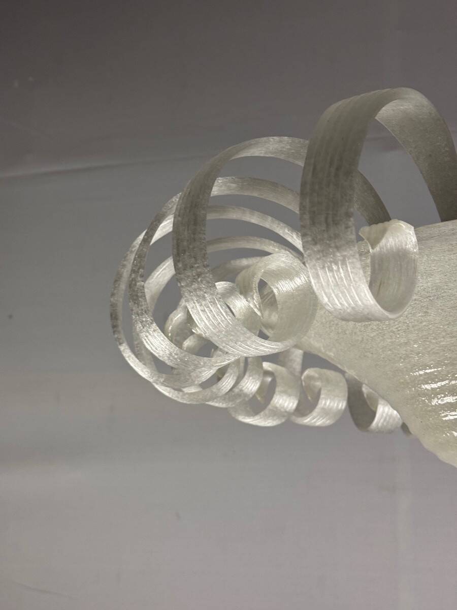 Venetian Chandelier in Iridescent White Murano Glass, Circa 1930