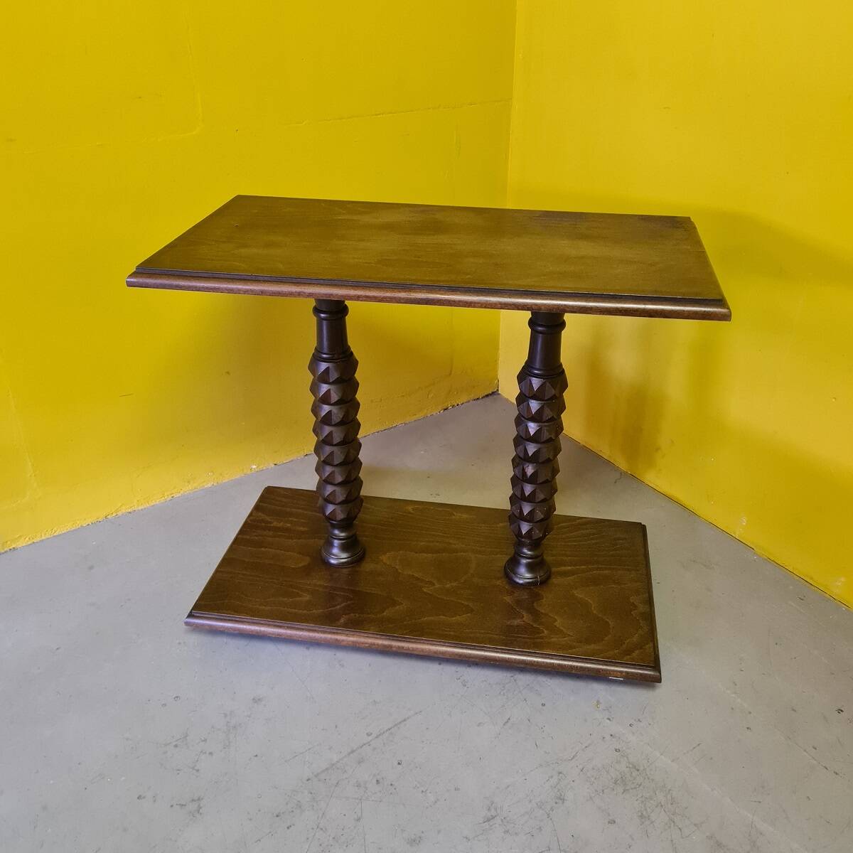Spanish Style Wooden Side Table, 1970s
