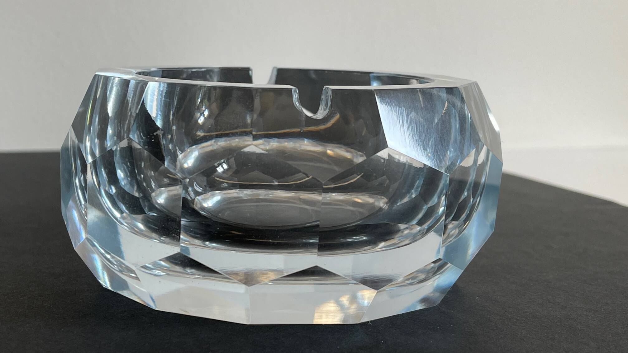 Vintage Multifaceted Crystal Ashtray