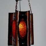 Suspension, Potiers d'Accolay, Patinated Copper and Fractal Resin, Circa 1970