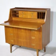 Bureau secrétaire danois en teck, années 1960