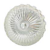 Plafonnier rond en verre ciselé