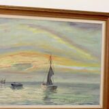 "Boats at Sunset" by Kaj Brandstrup