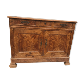 Louis Philippe sideboard in ash burl