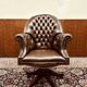 Classic English Chesterfield dark brown office chair