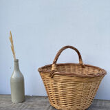 Old woven wicker basket