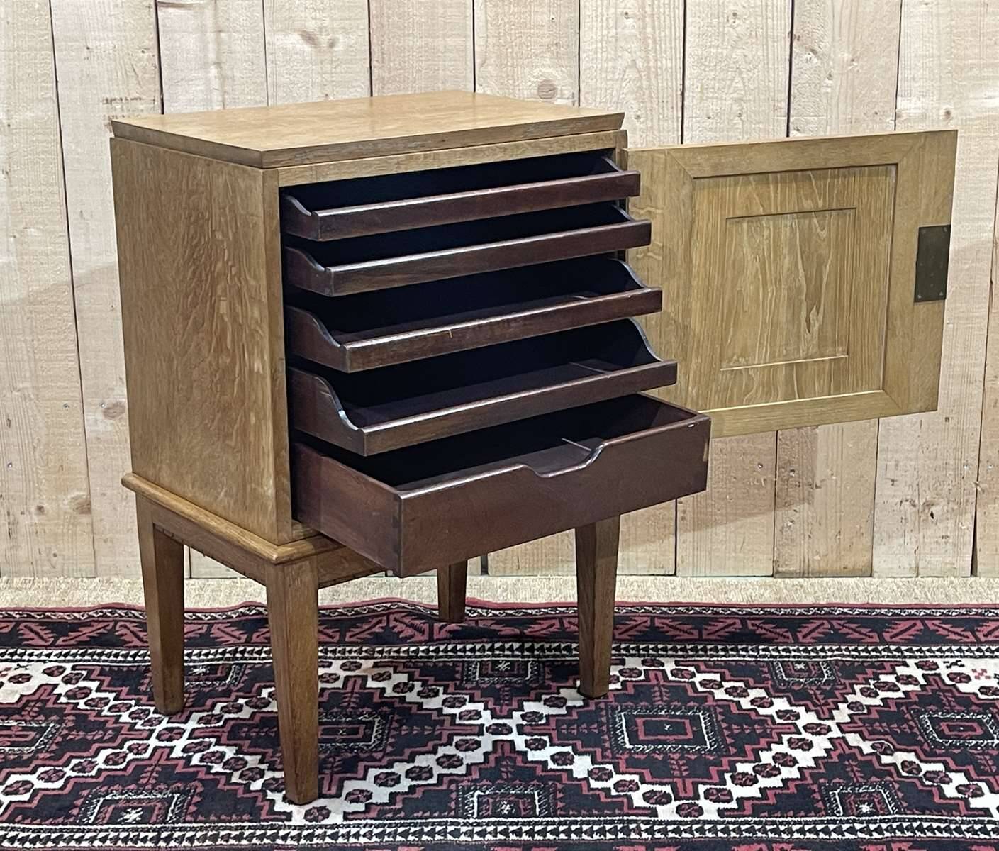 Oak office filing cabinet from the 1940s