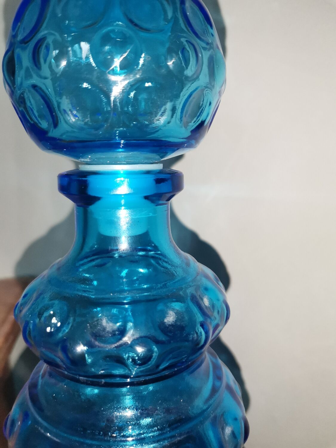 Blue glass bottle