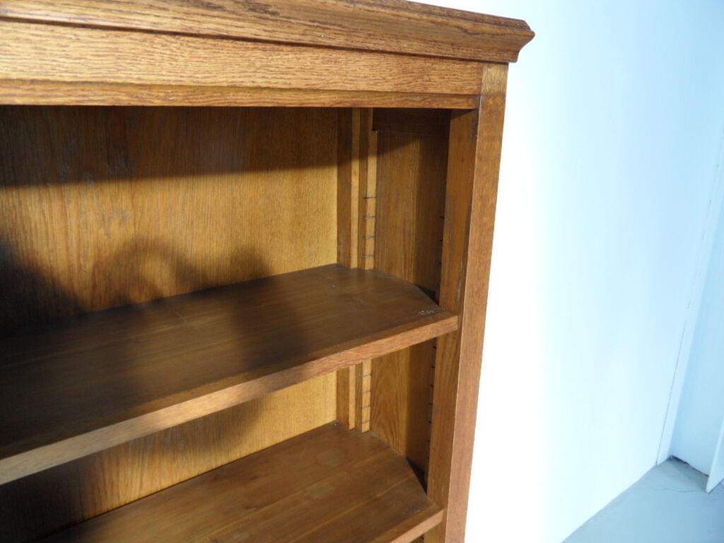 Vintage oak open bookcase