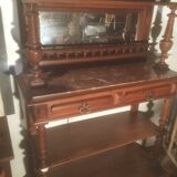 Service Henri ll in walnut, marble top