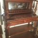 Henri II walnut sideboard, marble top