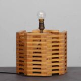 Lampe à poser en pin des années 1960