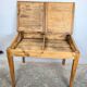 Antique wooden school desk with double lift-up tops.
