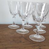 Set of retro vintage stemmed glass