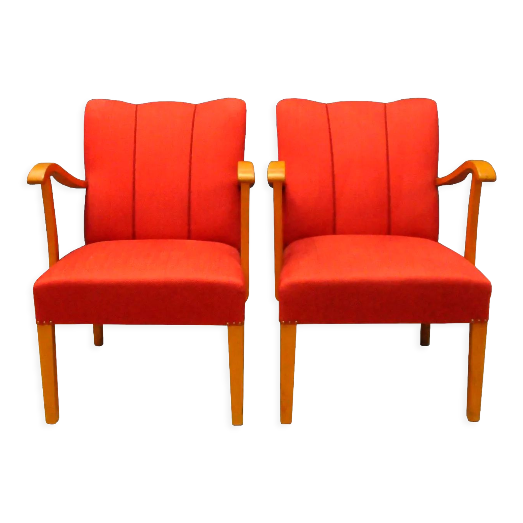 Scandinavian club chairs, Sweden, 1950s, set of 2
