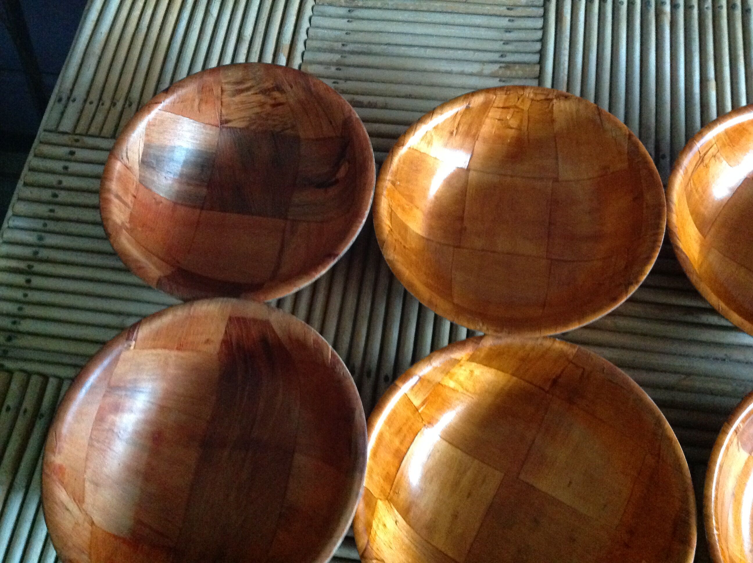 Set of 6 bowls Danish teak