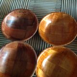Set of 6 bowls Danish teak