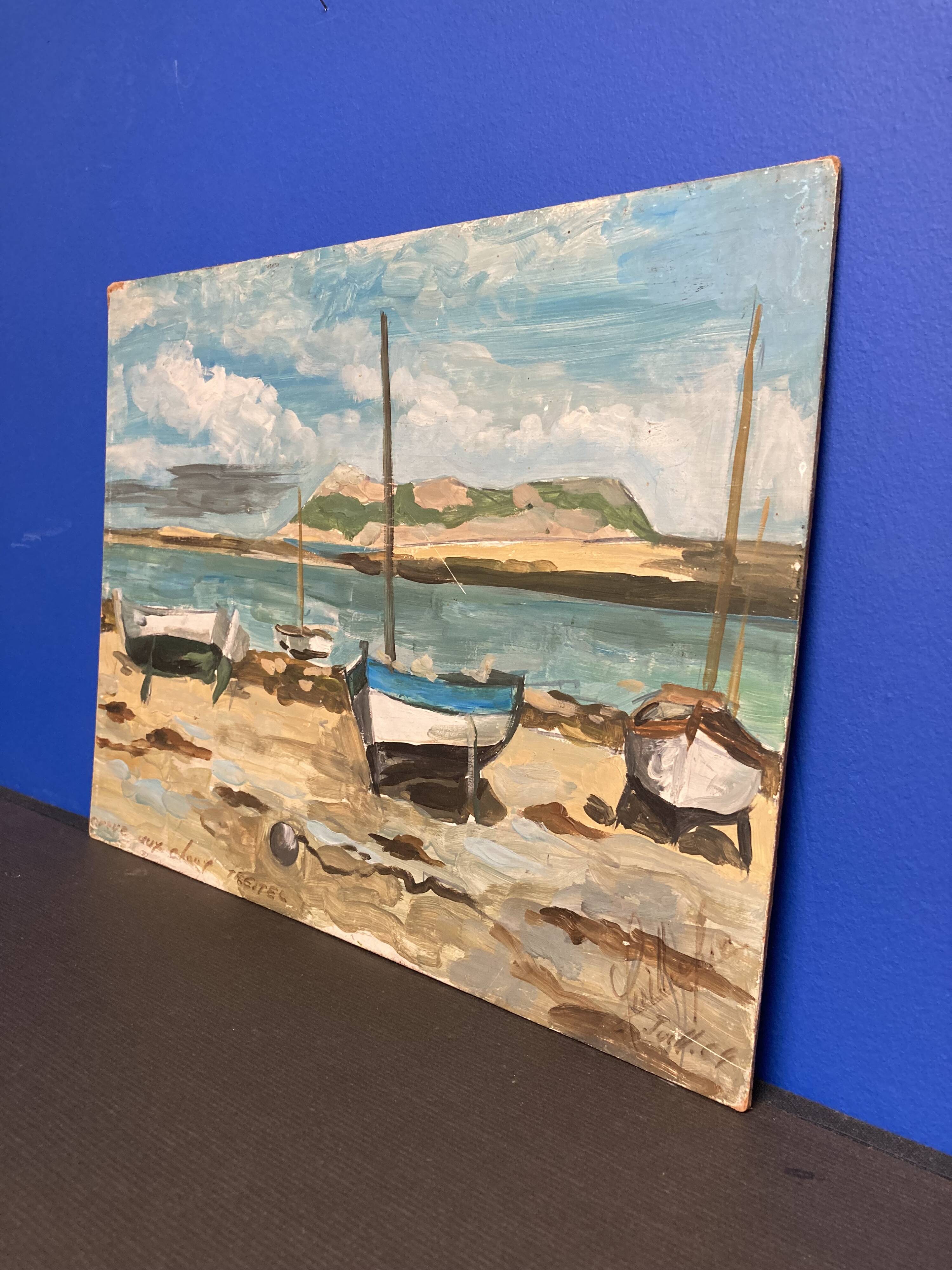 Marine Oil on panel Brittany Trestel beach