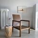 Fauteuil en bois naturel (teck) design minimaliste