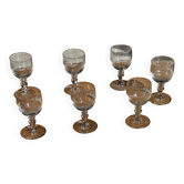Lot de 5 mini verres à liqueur à pied H10 D8